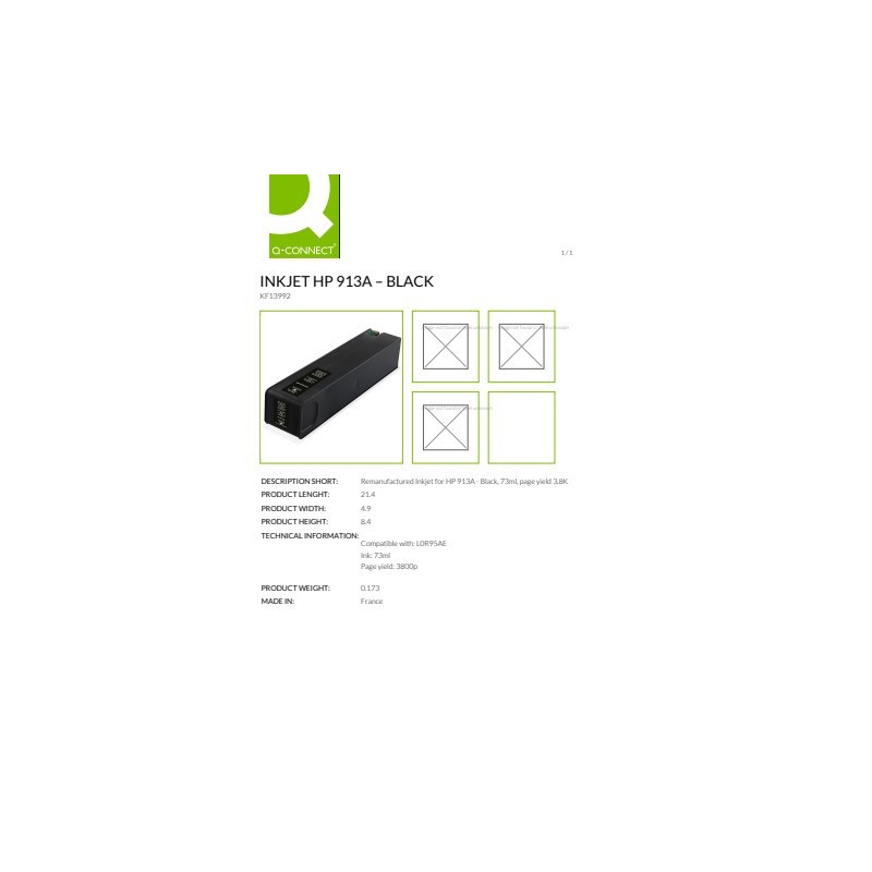 Cartuccia Q-Connect rigenerata HP 913A nero - KF13992