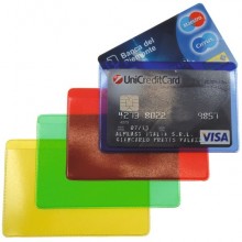 Portacarte Alplast Cristal Card a due scomparti - colori assortiti - 999/C (Conf.80)