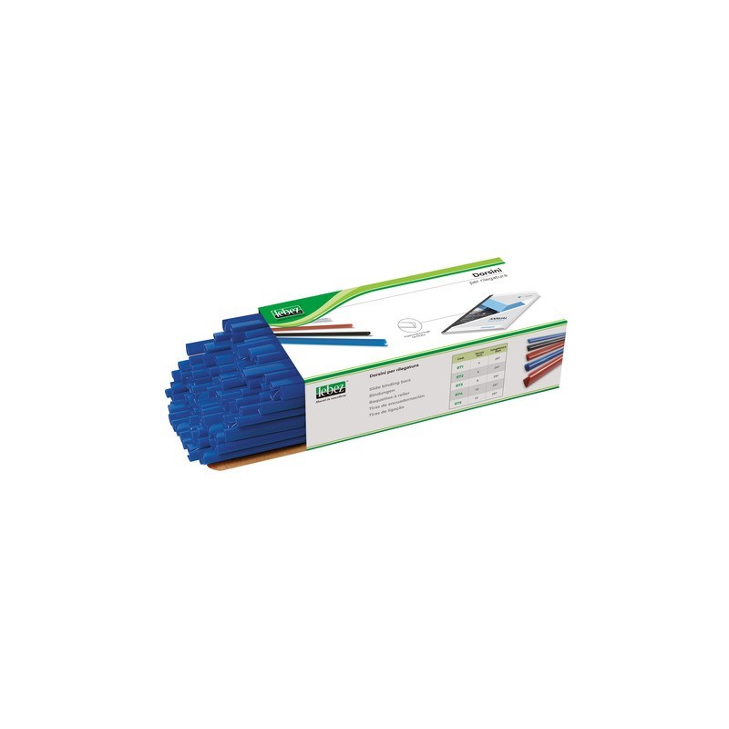 Dorsini tondi in PVC Lebez - dorso 10 mm - colore blu - 874-BL