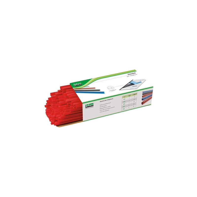 Dorsini tondi in PVC Lebez - dorso 4 mm - colore rosso - 871-R