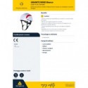 Elmetto da cantiere ventilato regolabile Delta Plus Granite Wind bianco - GRAWIBCFL