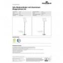 Espositore da pavimento Durable con cornice a scatto in alluminio formato A4 4798-23