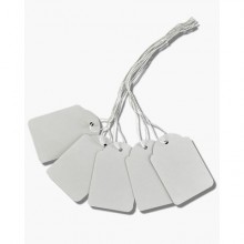 Etichette con filo Lebez bianco misure assortite Conf. 500 pezzi - A392