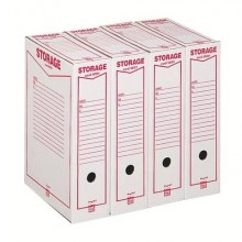 Scatola archivio King Mec Storage A4 9x33x23 cm bianco 160100 (Conf.32)