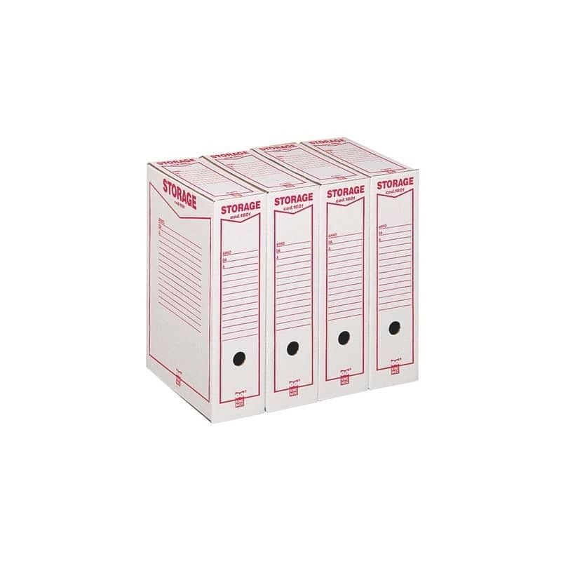 Scatola archivio King Mec Storage A4 9x33x23 cm bianco 160100 (Conf.32)