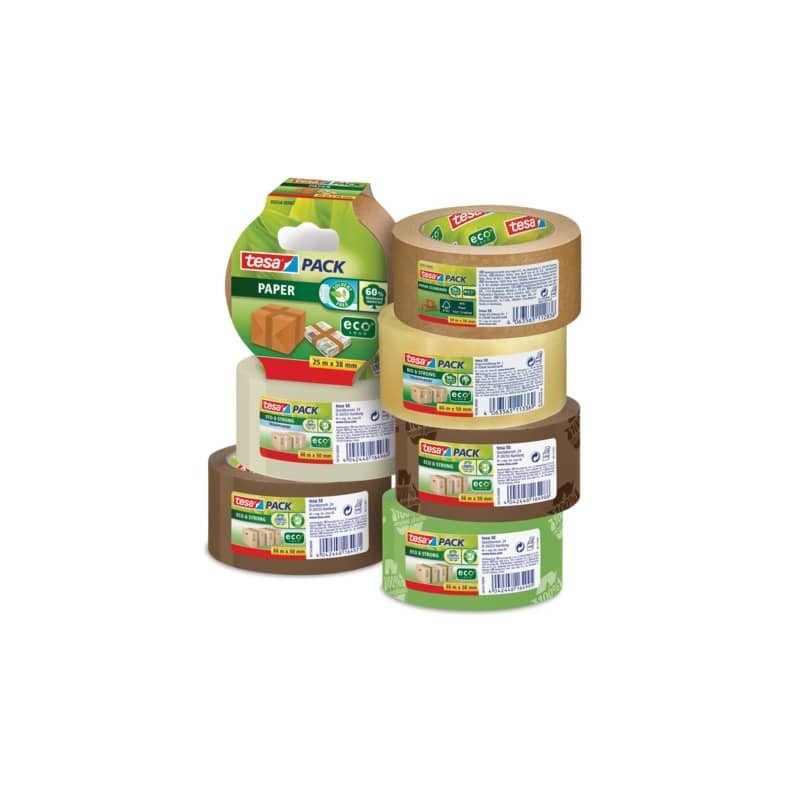 Nastro da imballaggio tesapack Paper Standard ecoLogo marrone 50 mm x 50 m - 58291-00000-00 (Conf.6)