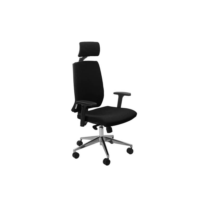 Sedia operativa girevole Unisit Larissa LR1SB con poggiatesta - rivestimento Eco grigio scuro - LR1SB/ET