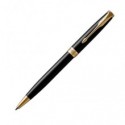 Penna a sfera Parker Sonnet punta M inchiostro nero Black GT 1931497