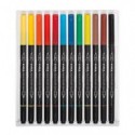 Pennarello punta fine AQUA BRUSH DUO colori assortiti Lyra confezione appendibile 12 pezzi - L6521120