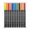 Pennarello punta fine AQUA BRUSH DUO colori assortiti Lyra confezione appendibile 24 pezzi - L6521240