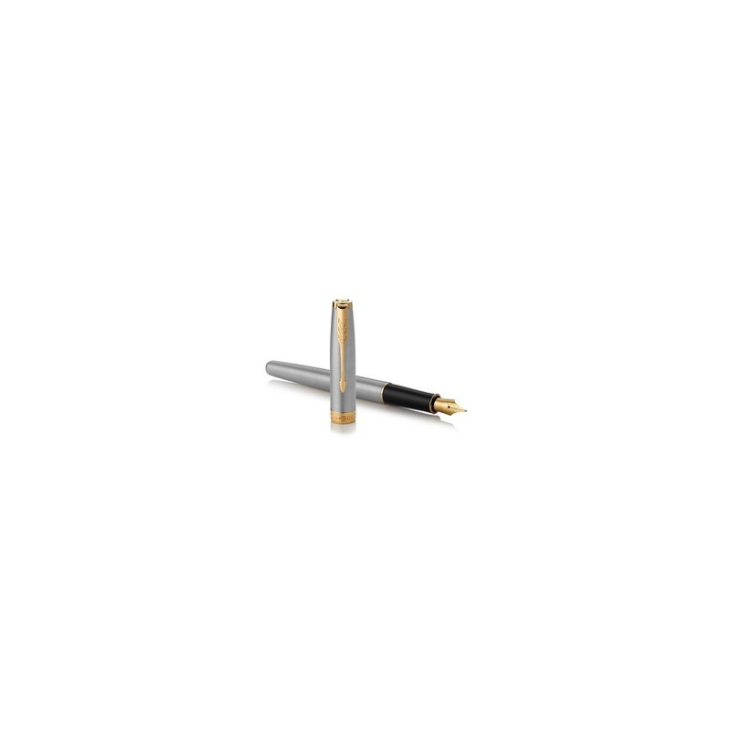 Penna stilografica Parker Sonnet Parker punta F inchiostro nero Stainless Steel GT - 1931504