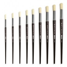 Pennelli Deco manico corto punta tonda - N° 0 - conf. 12 pezzi - K766/00