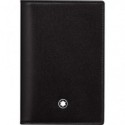 Porta carte in pelle Montblanc Meisterstück - 2 scomparti - nero - MB14108