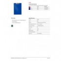 Portablocco con clip Esselte Standard cartoncino/polipropilene blu 56055