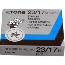 Punti metallici 23/17 Etona - Acciaio 17 mm - confezione 1000 punti - ETO 23/17