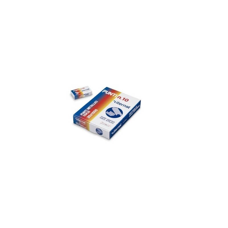 Punti Silver per cucitrice passo 10 Iternet conf. da 1000 punti - 1110 (Conf.20)