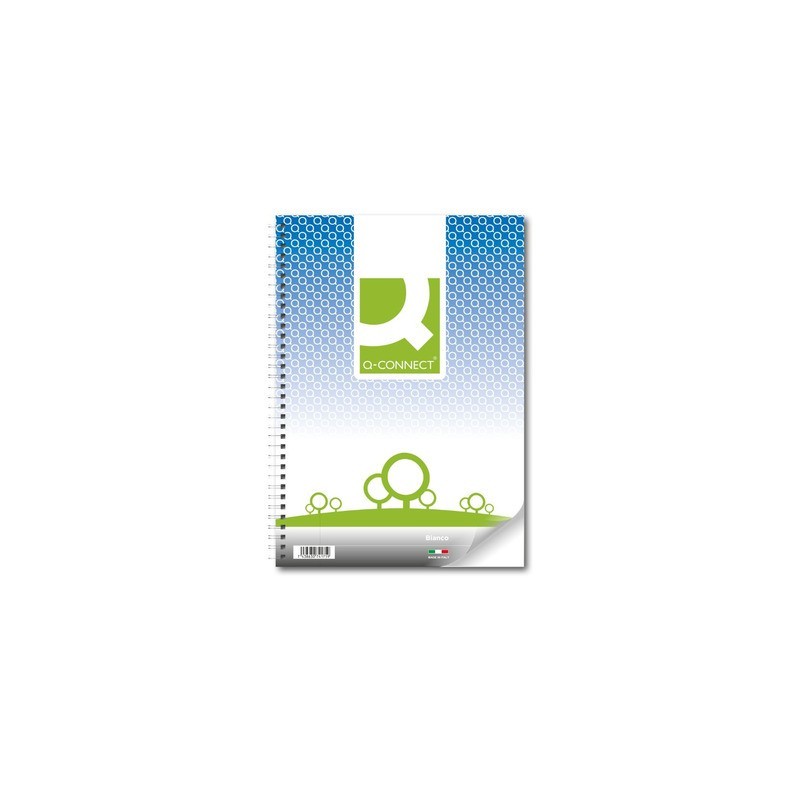 Quaderno spiralato Q-Connect A4 - 80 ff 70 g/m² - foglio bianco - QDRSPBI (Conf.2)