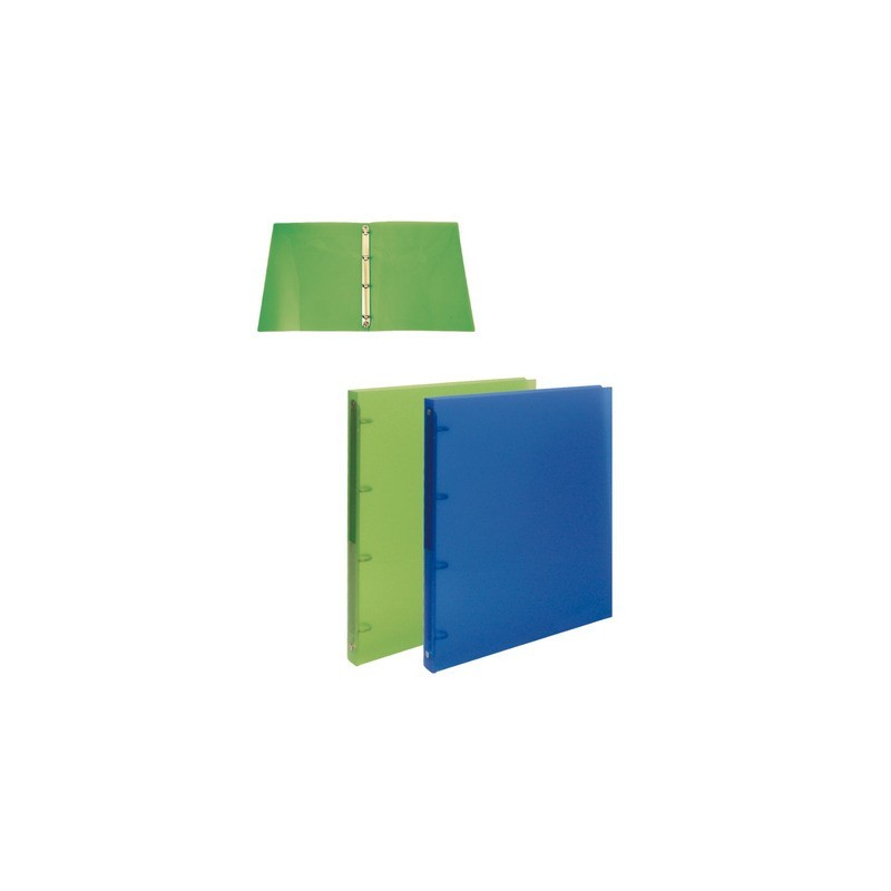 Raccoglitore trasparente 4 anelli Nikoffice in colori assortiti Ø 16 - rigato - 01NIK172/1 (Conf.12)