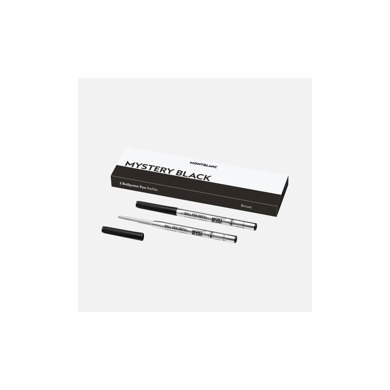 Refill per penne a sfera Montblanc punta broad - nero - conf. 2 pezzi - MB128212
