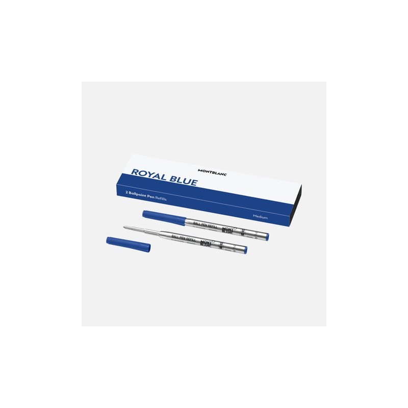 Refill per penne a sfera Montblanc punta media - blu - conf. 2 pezzi - MB128214