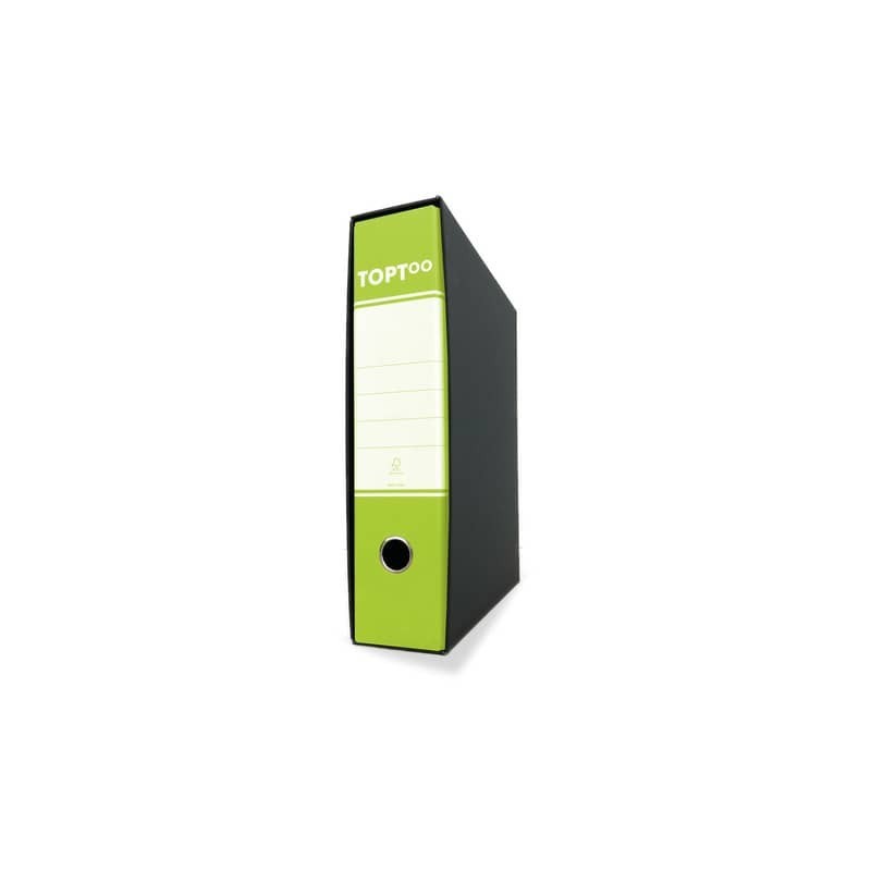 Registratore protocollo con custodia - dorso 8 cm - 23x33 cm TOPToo verde lime FMCRTP8VL (Conf.6)