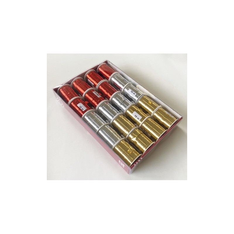 Rotolino nastro lucido Bolis Reflex 10x10 m - colori lucidi Natalizi - conf. 20 pz - 65011073499