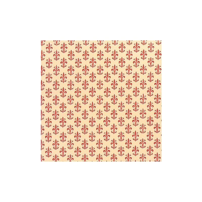 Rotolo carta lavabile per cassetti Sadoch - 50 cm x 5 m fantasia giglio rosso - X33X5-776