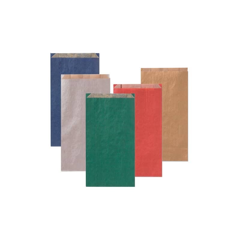 Sacchetti in carta Multicolor 14x28 + 5 cm conf. 100 pz Rex-Sadoch tinte unite scure assortite - MLC05DAR