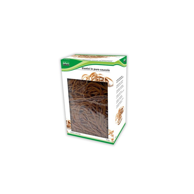 Scatola elastici tondi in caucciù Lebez 1 Kg Ø 100 mm - 150x2 mm - 75131