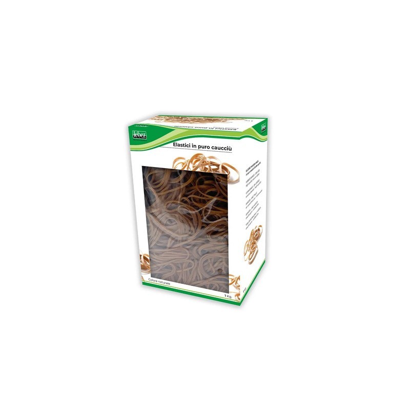 Scatola elastici tondi in caucciù Lebez 1 Kg Ø 50 mm - 80x2 mm - 75091