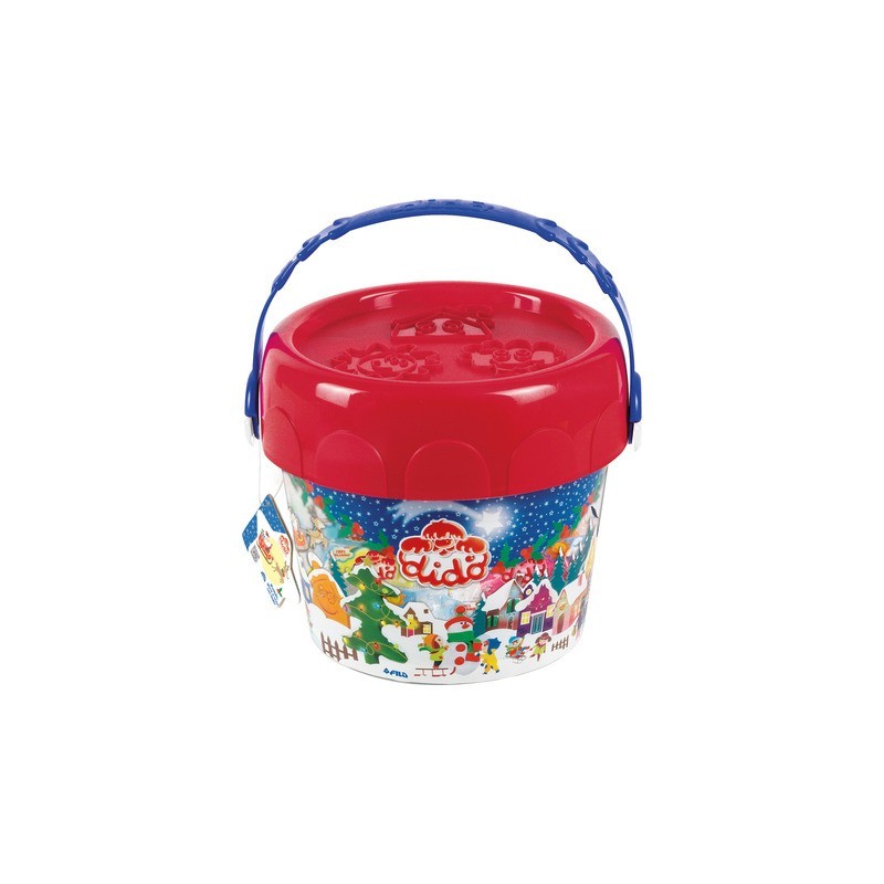Pasta modellabile in secchiello Didò - Edizione Limitata NataleMio - 12 salsicciotti colori assortiti - F363100
