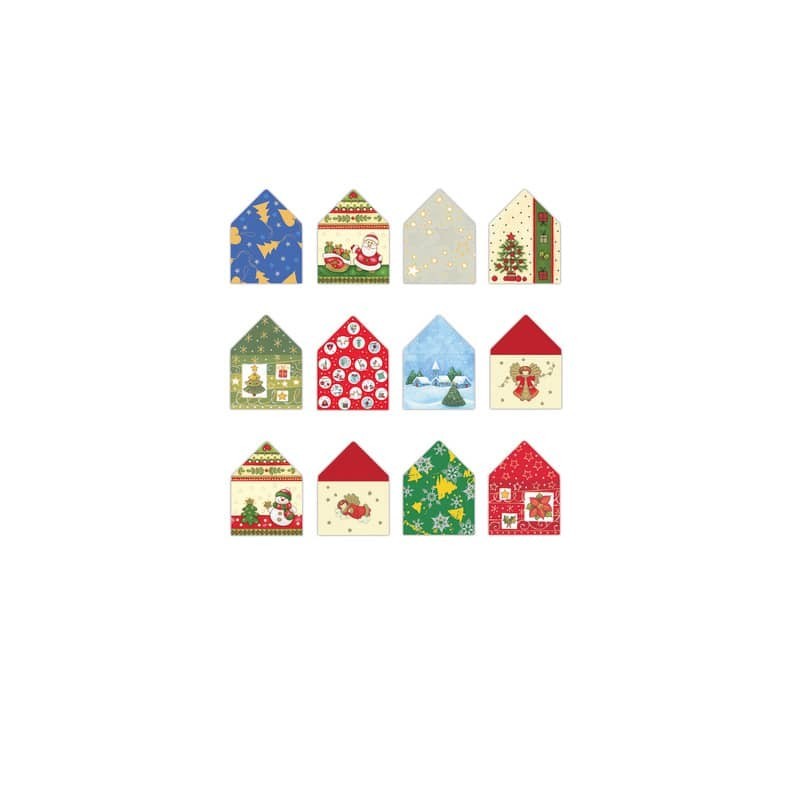 Segnapacco con busta in scatola trasparente conf. 200 pz Ellebi - Sadoch 7,5x5,5 cm - 20488