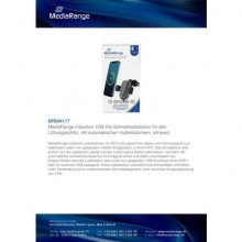 Supporto e caricatore smartphone per auto Media Range nero MRMA117