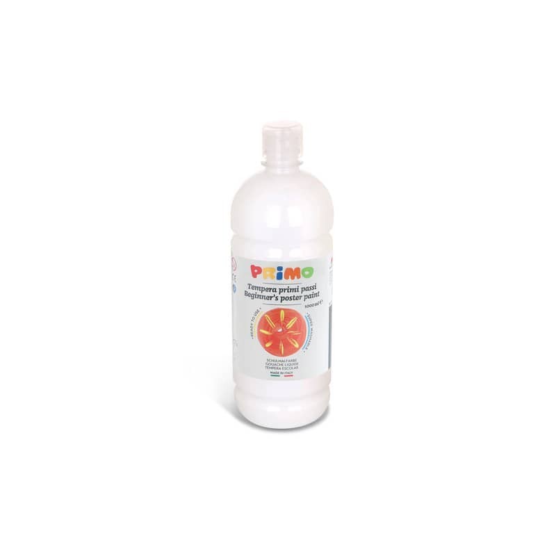 Tempera brillante in bottiglia in PET Primo Primi Passi 1000 ml bianco 204BR1000100