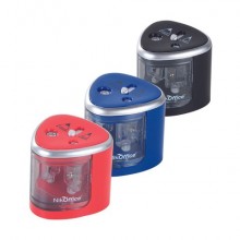 Temperamatite elettrico a 2 fori Nikoffice con serbatoio - 12NIK030