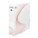 Scatola archivio Esselte BOXY LG per tabulati bianco/rosso 39,5x31x8 cm 128500 (Conf.25)