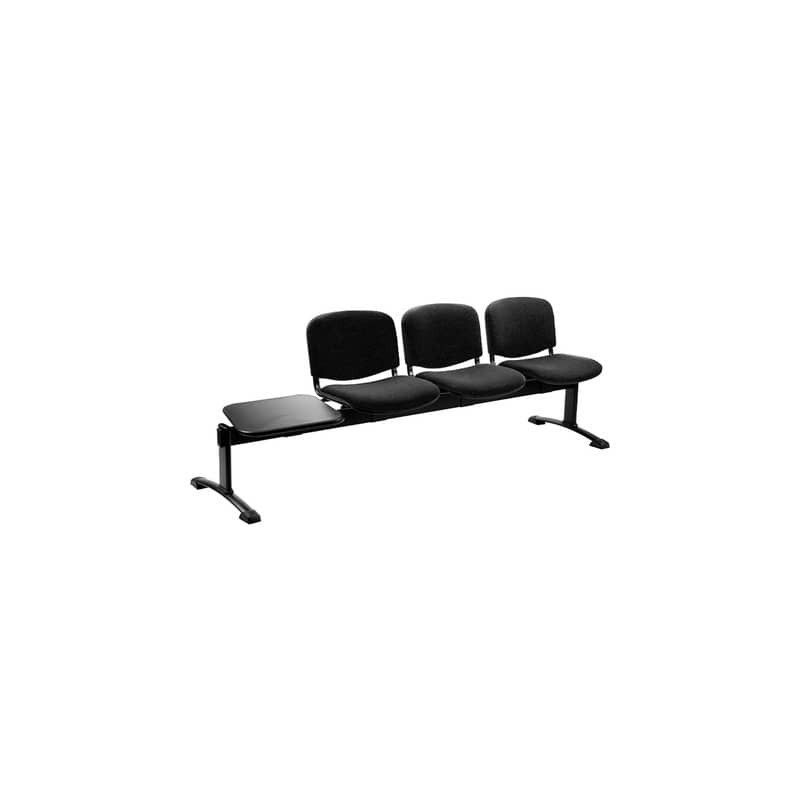 Panca 3 posti attesa Unisit Dado D53PT con tavolino - rivestimento Eco grigio scuro - D53PT/ET