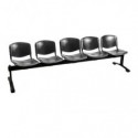 Panca 5 posti attesa Unisit Dado D5P5P - PPL nero D5P5P/NE