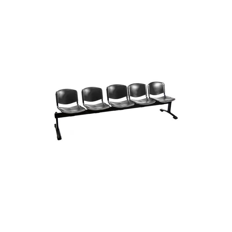 Panca 5 posti attesa Unisit Dado D5P5P - PPL nero D5P5P/NE