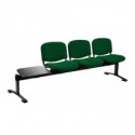Panca 3 posti attesa Unisit Dado D53PT con tavolino - rivestimento Eco verde - D53PT/EV