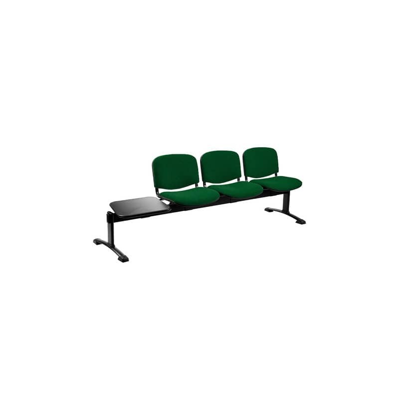 Panca 3 posti attesa Unisit Dado D53PT con tavolino - rivestimento Eco verde - D53PT/EV