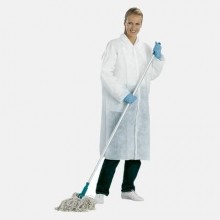 Camice monouso Icoguanti in PPL con chiusura in velcro taglia M bianco - conf. da 5 pezzi - CAMPPX/M