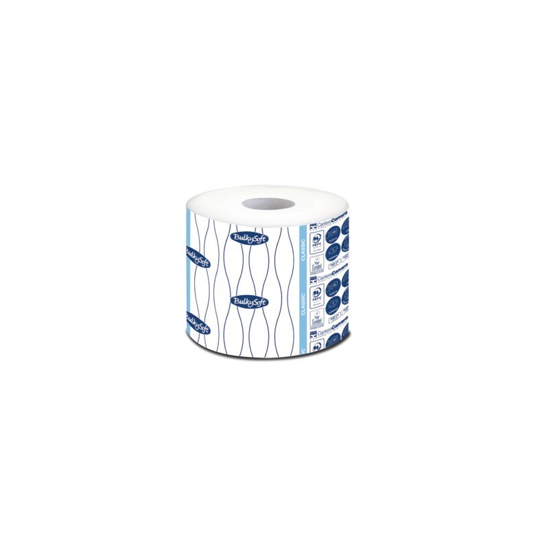Carta igienica fascettata Bulkysoft Classic Hotel 2 veli in pura cellulosa - bianco - conf. 96 pz - 66087.E20