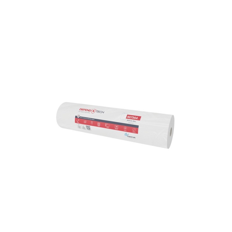 Lenzuolino medico Papernet Defend Tech in pura cellulosa 2 veli - bianco 70 m - conf. 6 pz - 407564