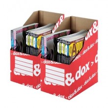 Portariviste Dox & Dox dorso 35 cm bianco/rosso - 17,5x26 cm 1600176 (Conf.12)