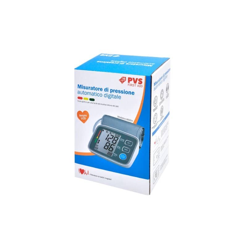 Sfigmomanometro digitale da braccio PVS U80EH - bianco/azzurro SFI230