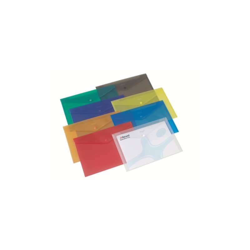 Buste trasparenti con bottone Rexel Ice A4 trasparente 16128AS (Conf.5)