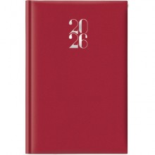 Agenda 2026 Giornaliera S/D abbinati 11x16,5 cm Gommato rosso 26-062100403C