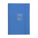 Agenda giornaliera Biembi 2027 azzurro spiralata con copertina in cuoio rigenerato 15x21cm - BNZ265C77-A
