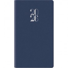 Agenda 2026 Settimanale tascabile 8x14 cm Gommato blu 26-055200401C